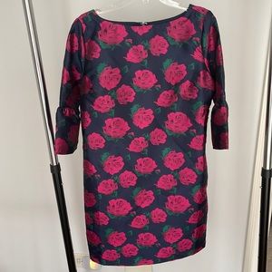 Janie & Jack Mommy & Me Edition Navy Dress with Dark Pink Roses, Sz. 10